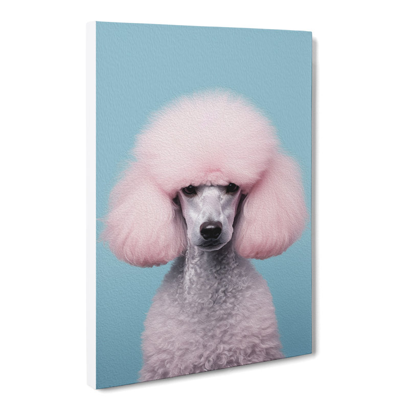 Poodle Minimalism No.2 - Wrapped Canvas, 50cm H x 35cm W x 3cm D