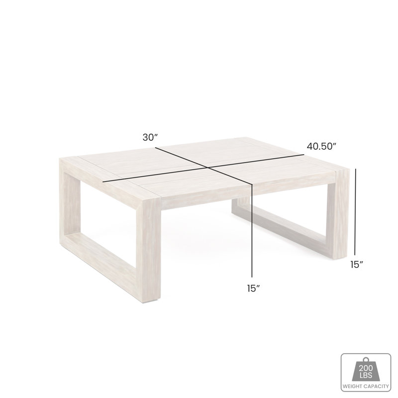 Table basse d'extérieur en bois d'eucalyptus Adasai