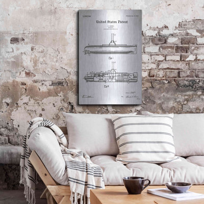 " Submarine Blueprint Patent White " by Patents
