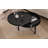 Modern Round Wood Rotating Tray Coffee Table With Storage-1994629218