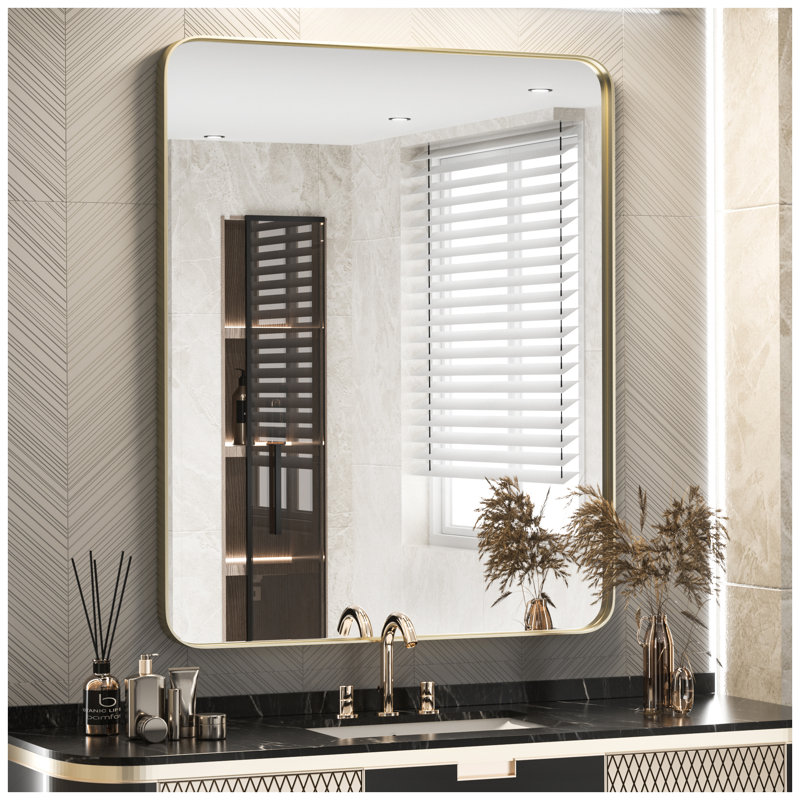Miroir d'appoint Tyro, 48 po x 36 po, Argent, Rectangulaire