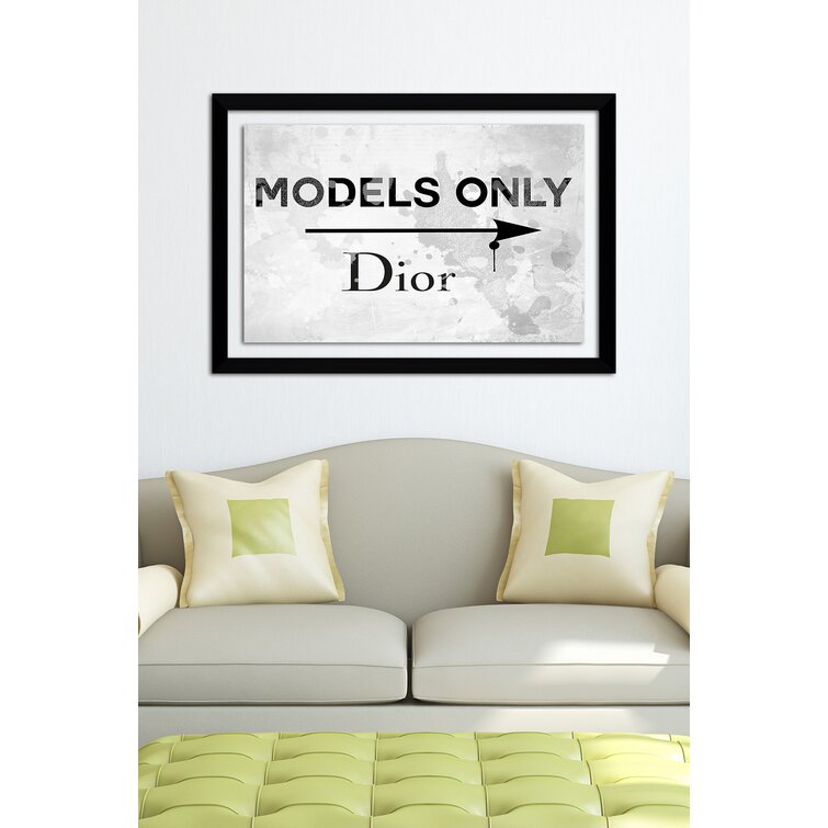 PicturePerfectInternational Models Only Dior Framed On Plastic/Acrylic by  BY Jodi Textual Art
