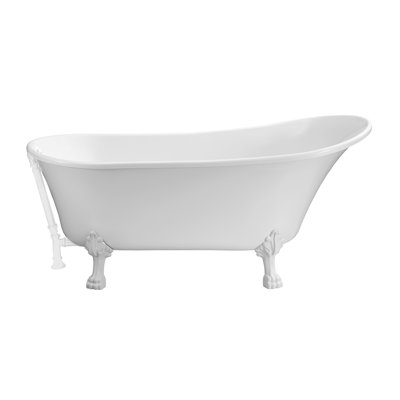 67" Streamline Clawfoot Soaking Acrylic Bathtub