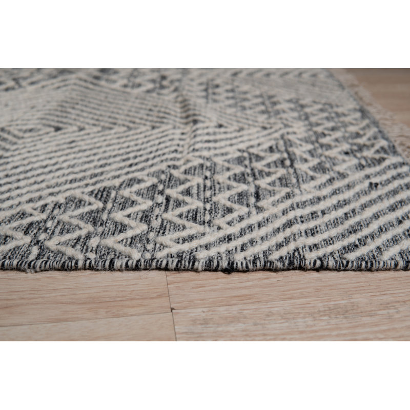 Dakota Fields Wool Geometric Rug | Wayfair