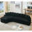 127'' Large Sectional Sofa With Elegant Curved Design, High-Resilience Foam, And No Assembly Required, For Modern Living Rooms-677065499