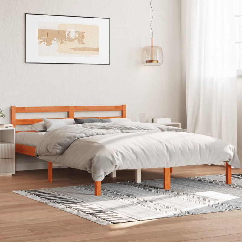 Sadye Solid Wood Bed, Small Double (4')