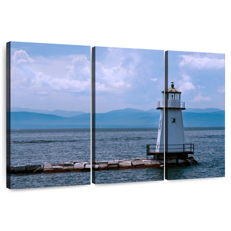 Lake Champlain Lighthouse, 24" H x 38" W