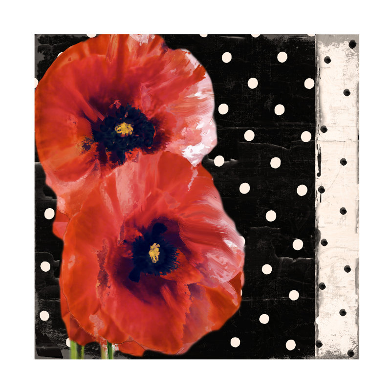 Art sur toile «Sasha Scarlet Poppies II »_ALI73329, 14" H x 14" W