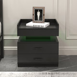 1 Set Nightstand With Adjustable LED Strip Light