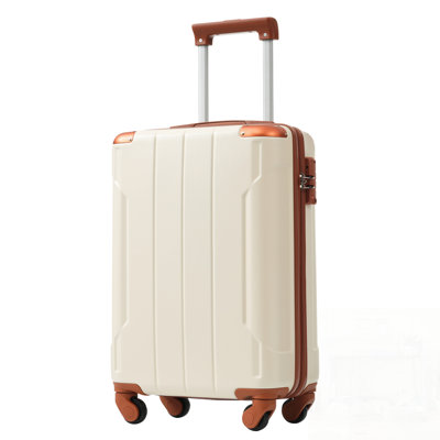 20 Inch Lightweight Durable ABS Hardshell Carry On Luggage with Spinner Wheels and TSA Lock for Easy Travel