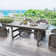 6-Person Outdoor Rectangular Patio Dining Table With Umbrella Hole, All-Weather Resistance