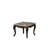 Transitional Dark Walnut End Table with Marble Top and Cabriole Legs