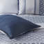 Ensemble d'édredon 7 pièces jacquard bleu marine