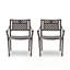 Ensemble de 2 chaises de jardin d'extérieur style campagne moderne