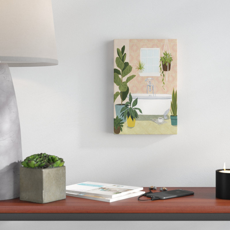 Bathtub Oasis II by Grace Popp - Wrapped Canvas Painting Print, Wrapped Canvas, 30cm H x 20cm W