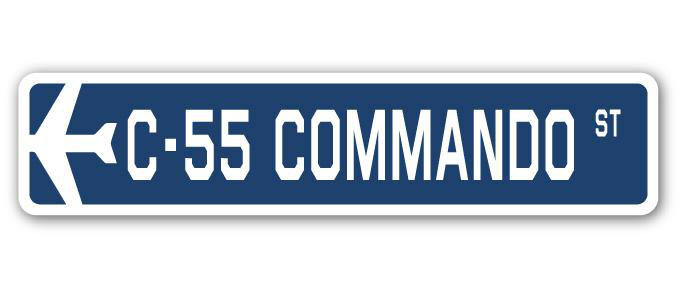 Plaque de rue Bessemer C-55 Commando Air Force, H 8 po x l 36 po x P 1 po