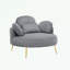 Fauteuils d'appoint en velours côtelé avec repose-pieds-911091811