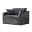 Chaise d'appoint de style campagne moderne avec revêtement en chenille et traversins amovibles-1653169714