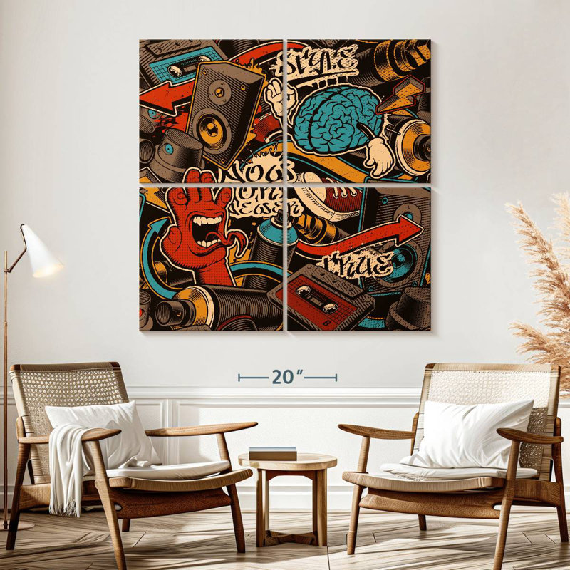 Abarca Hip Hop urbain, H 57 po x l 57 po