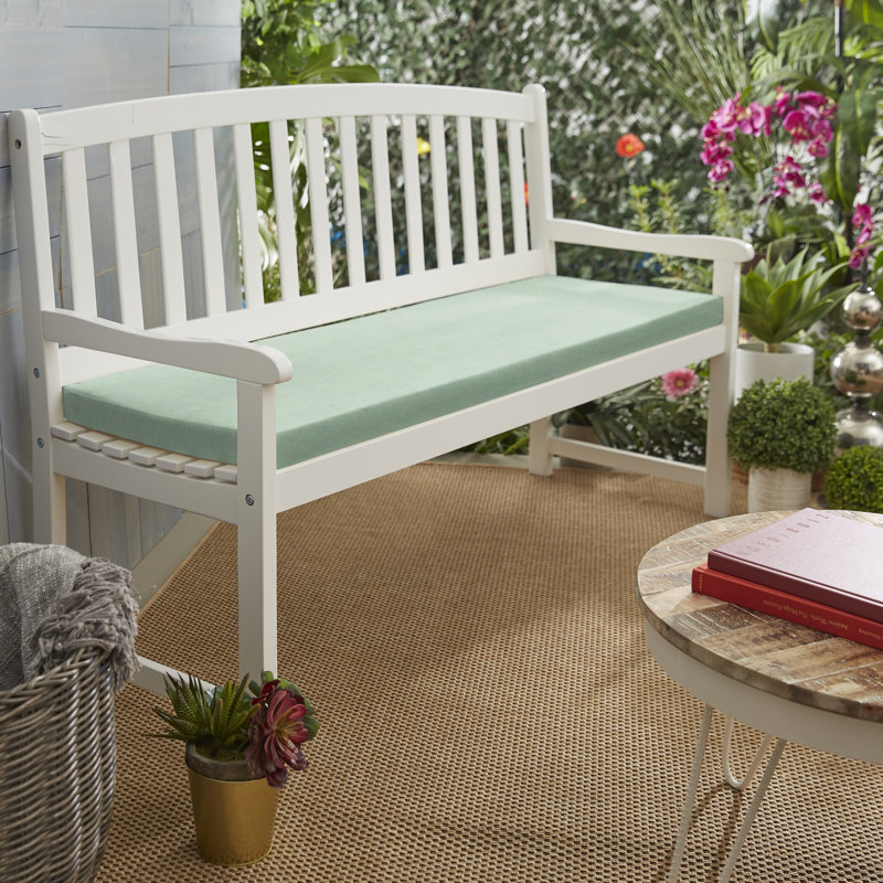 Outdoor Bench Seat Cushion, Canvas Spa Sunbrella® Canvas, 3" H x 60" W x 19" D