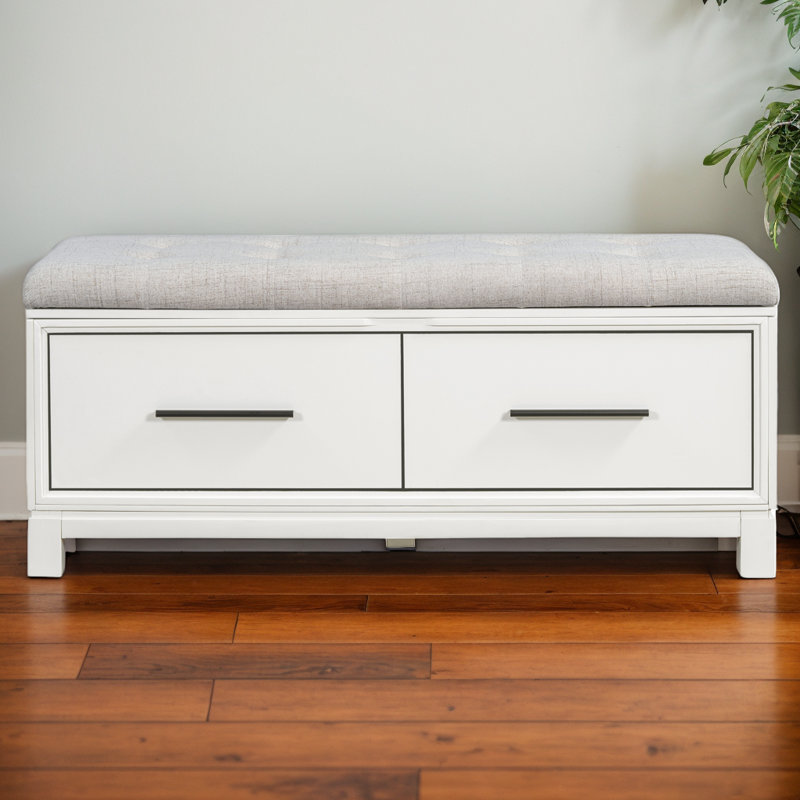 Shoe Bench With Removable Cushion And Hidden Storage For Living Room Entryway Hallways, Espresso, White