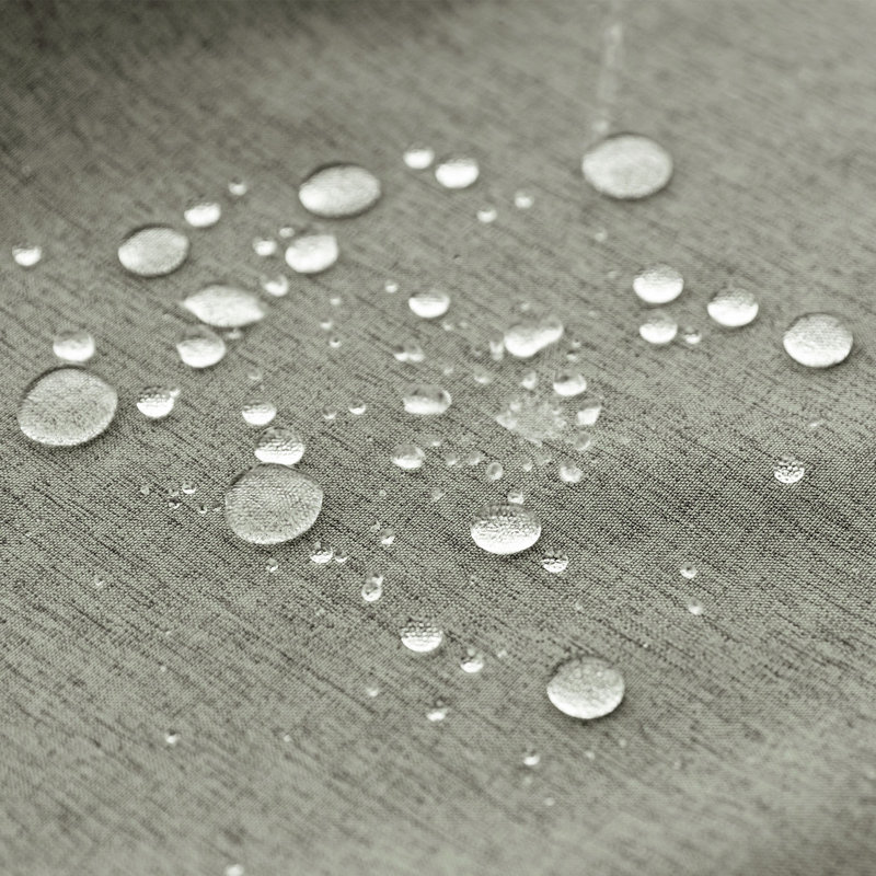 Rideau de douche en lin sans crochet avec doublure Snap-In, Gris