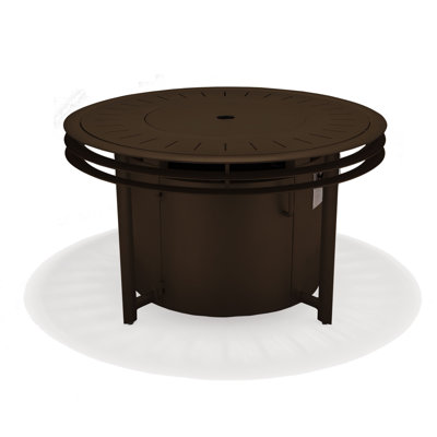 Southern Cay Fire Tables Round Aluminum Propane Smokeless Fire Pit Table