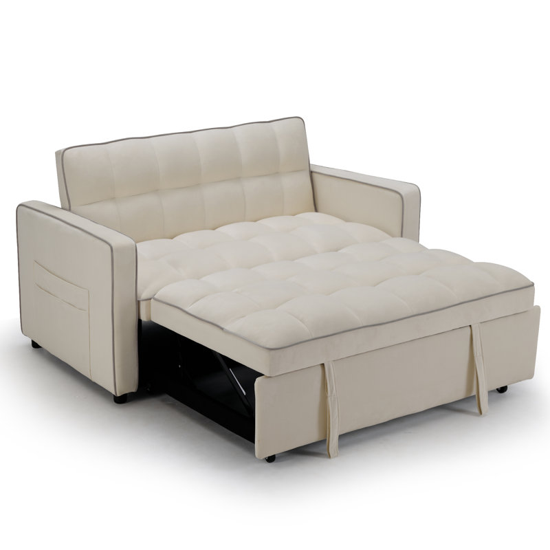 Ensemble de canapé-lit convertible 2 pièces moderne en microsuède
