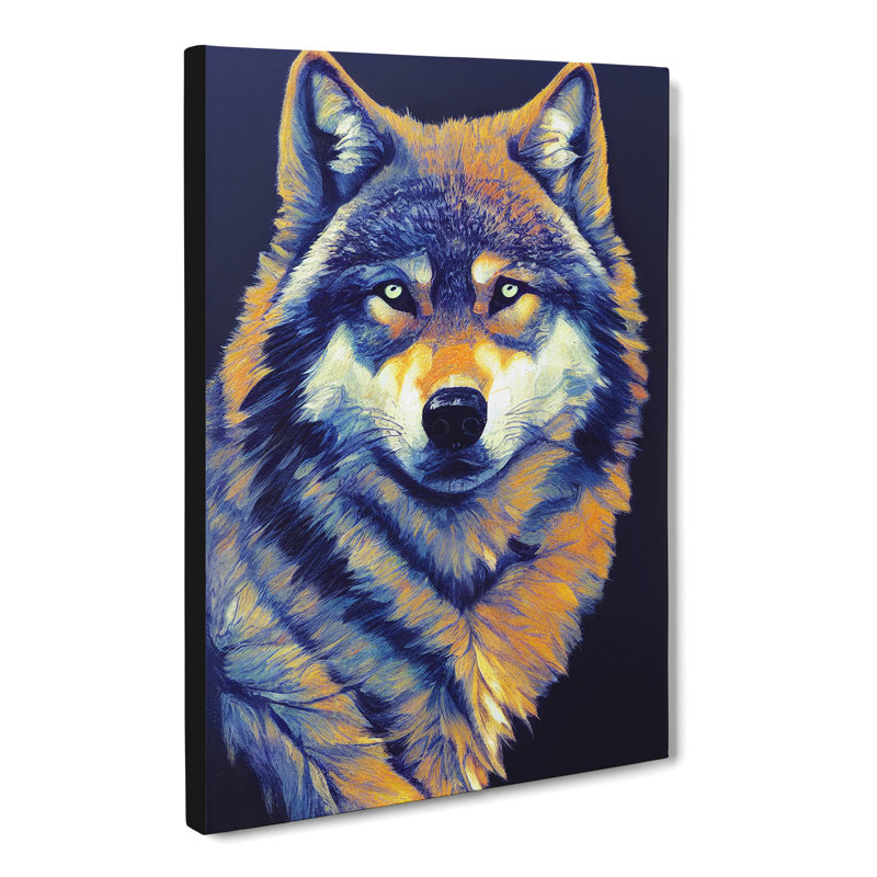 CAN-V0523-2921X Wolf Portrait Vol.1 1 Piece Wrapped Canvas Wall Art, 76cm H x 50cm W