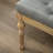Habit Solid Wood Button Tufted Dining Bench, Grey