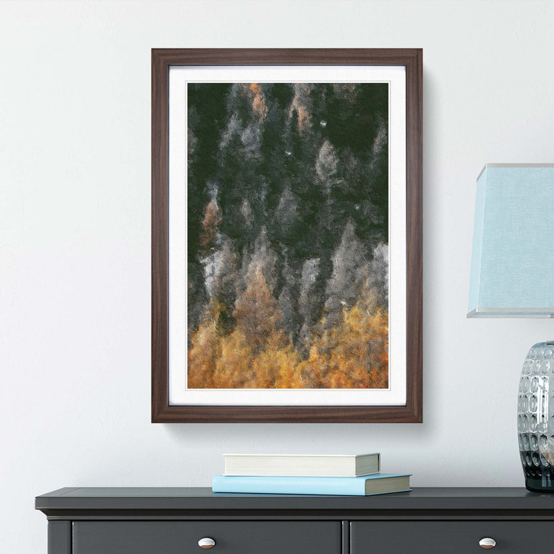 A Forest In Italy - Single Picture Frame Painting, Walnut Framed, 63cm H x 45cm W x 2cm D