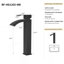 Robinet de lavabo de salle de bain à poignée simple 11,21 po certifiée CUPC par les deux personnes (fini noir mat)