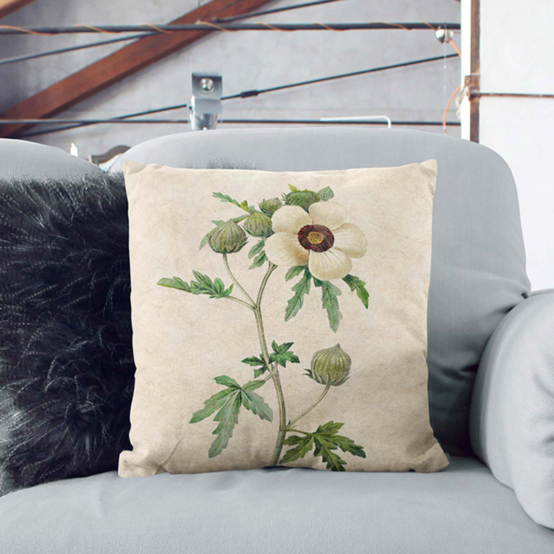 Square Throw Cushion, 40cm H x 40cm W x 15cm D, Stone