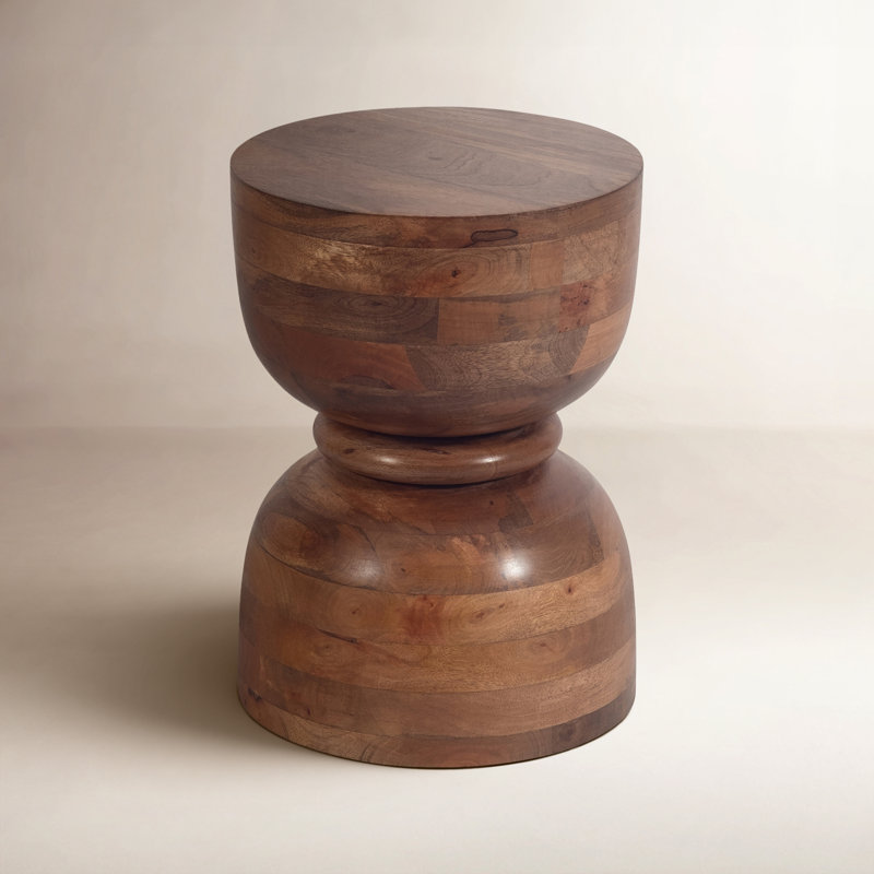 Table de bout en bois massif H 18 po x l 13 po