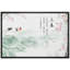 Paysage abstrait, peinture à l'encre de Chine, oiseaux et calligraphie, nature sauvage, rustique moderne sur toile-97559146-97559144