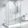Monteray 40" W x 32" D x 79" H Hinged Frameless Shower Enclosure with 3/8  Clear Glass&Base