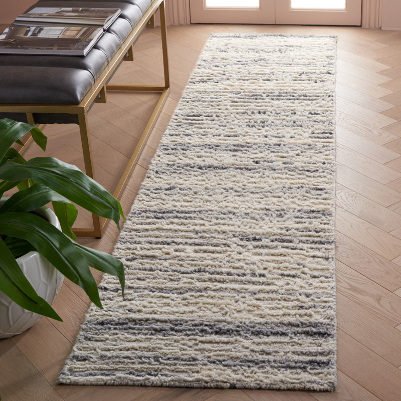 Pecktonville Hand Woven Performance Abstract Rug, Runner 2'3" x 9'