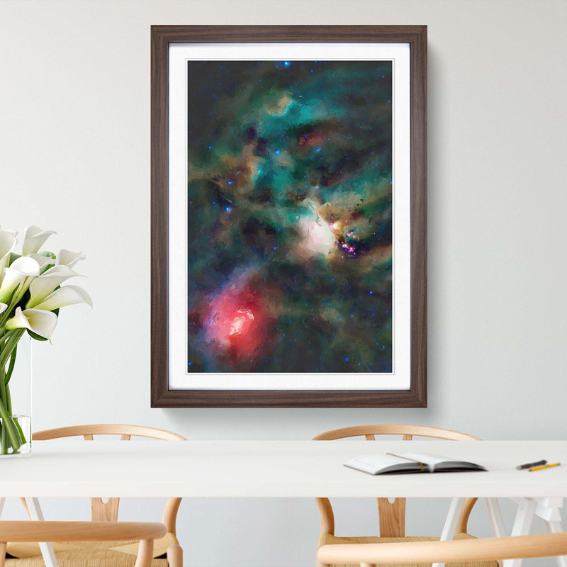 Universe in Abstract Vol.22 - Picture Frame Graphic Art Print, Walnut Framed, 36cm H x 27cm W x 2cm D
