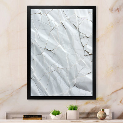 Terre blanche fossiles minimalistes - collage abstrait