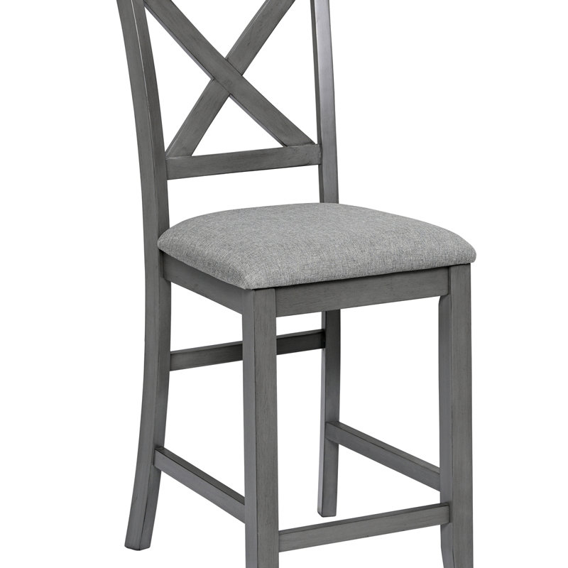 Ensemble de chaises à hauteur de comptoir pour 4 personnes, chaise de cuisine avec siège rembourré, tabouret de bar à hauteur de comptoir pour salle à manger