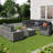 8-Pieces Outdoor Wicker Round Sofa Set, Half-Moon Sectional Setsr, Curved Sofa Set With Rectangular Coffee Table-1867865621