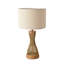 Lampe de table de 25,2 po avec base en rotin tissé et abat-jour tambour en lin, douille E26 - Éclairage décoratif naturel moderne pour la chambre à coucher, le salon ou le bureau