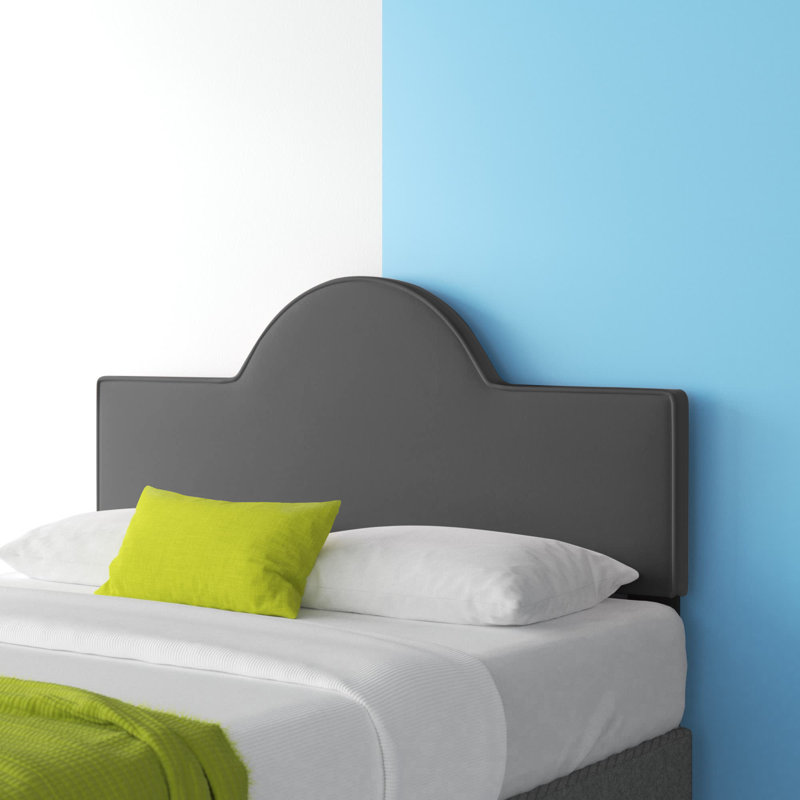 Tête de lit en velours Dawn Performance, Grand / double, Gris anthracite