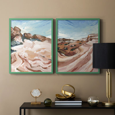 Impression sur cadre Impasto Plateau I-Premium - prêt à être accroché - aucun clou requis - aucun clou requis