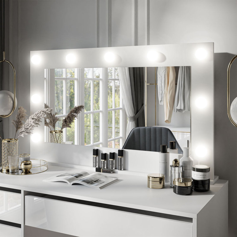 Adalaide Flat Wood Framed Wall Mounted Mirror
