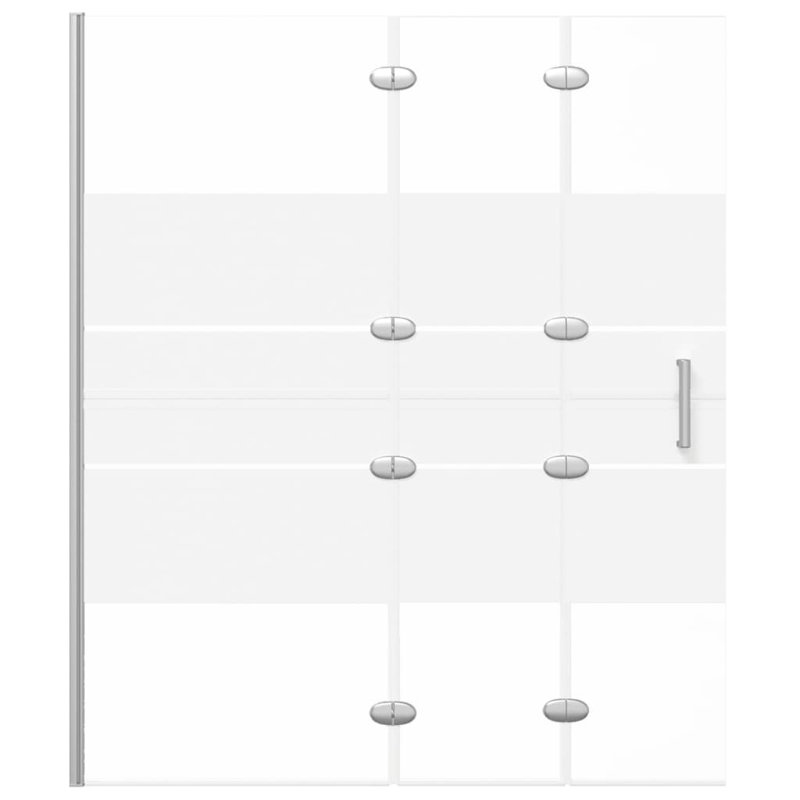 Bralan 1400mm H Folding / Bi-Fold Semi-Frameless Tub Door with Clear Glass, 140cm H x 120cm W x 0.4cm D