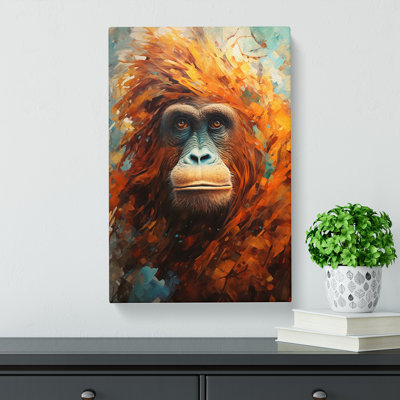 Orangutan Orphism - Wrapped Canvas