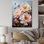 Art pivoines roses III - reproduction d'art sur toile