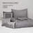 Comforter Set, Queen, Polyester, 7-Piece, Grey
