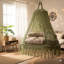 Lime Twist Sofa Swing With Back Rest And Cushion For Indoor Outdoor